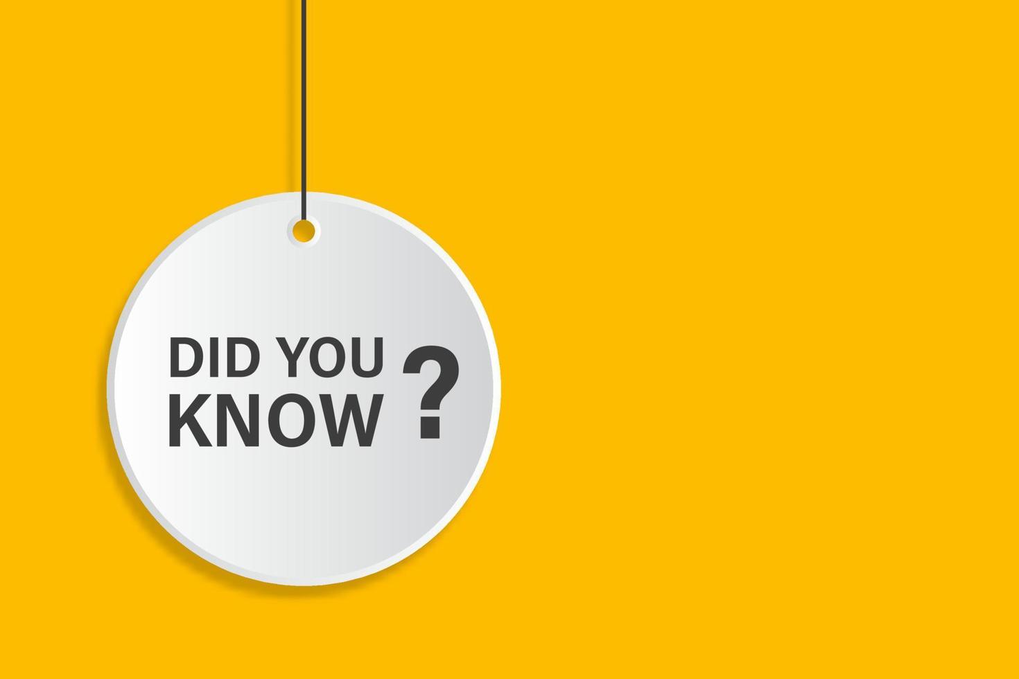 Did You Know?